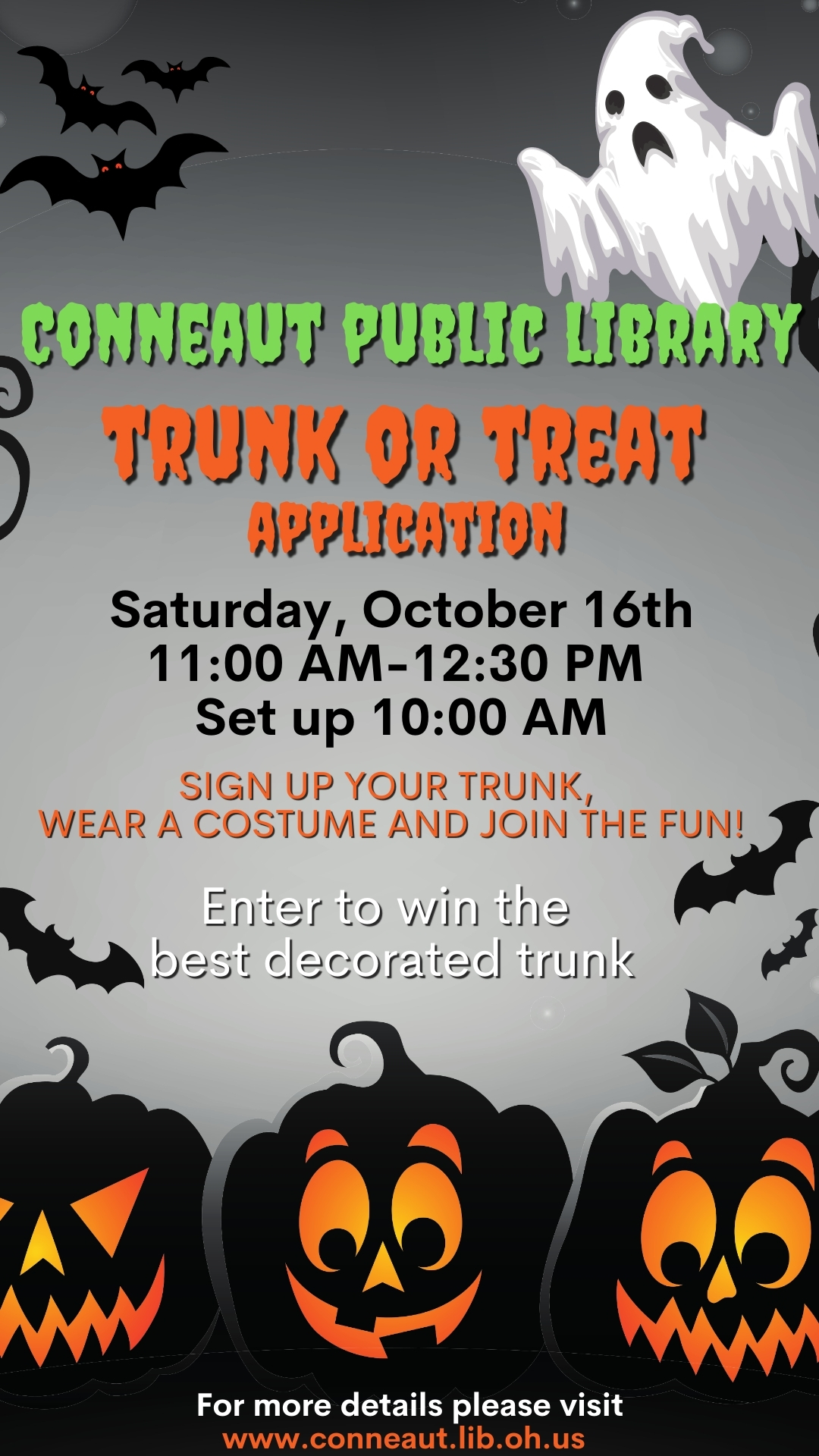 Trunk or Treat Conneaut Public Library